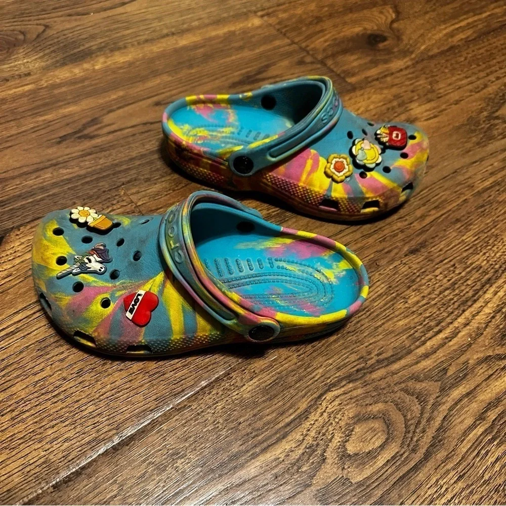 Crocs Multi Color With Charms SizeJ3